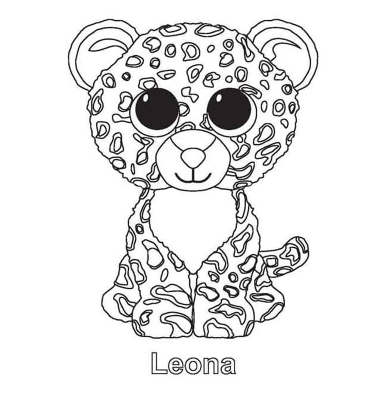 Kolorowanka Beanie Boos wydruku dla dzieci