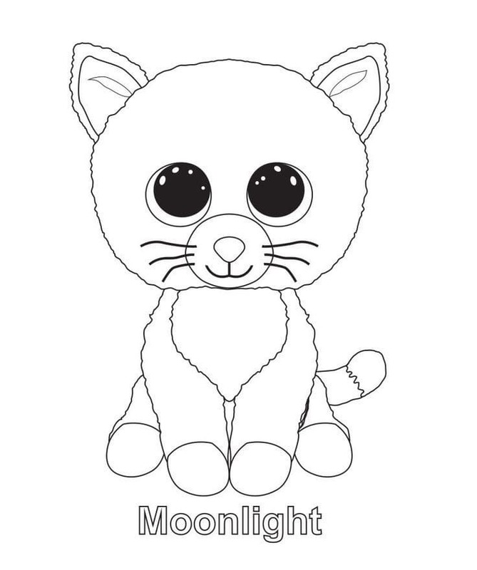 Kolorowanka Beanie Boos wydruku podstawowy