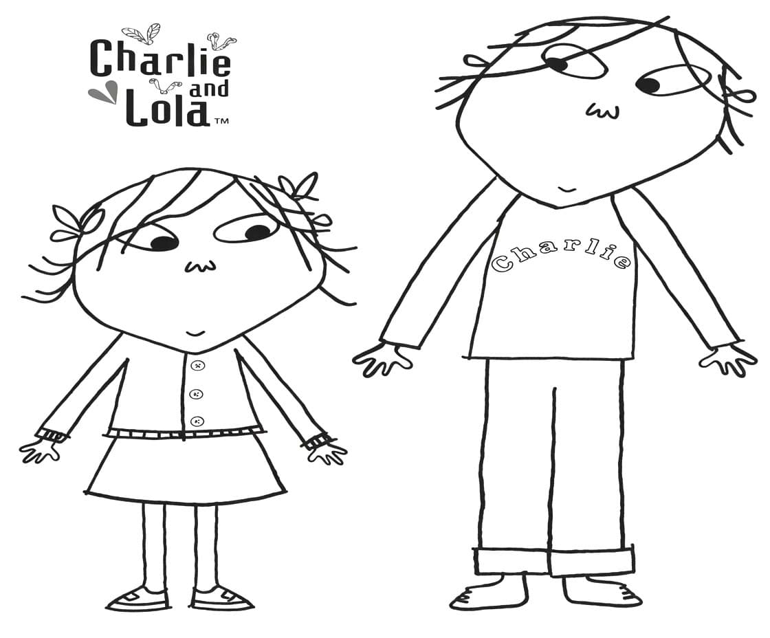 Kolorowanka Charlie i Lola bezpłatny podstawowy