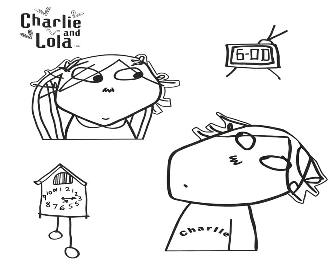 Kolorowanka Charlie i Lola bezpłatny wydruku łatwy