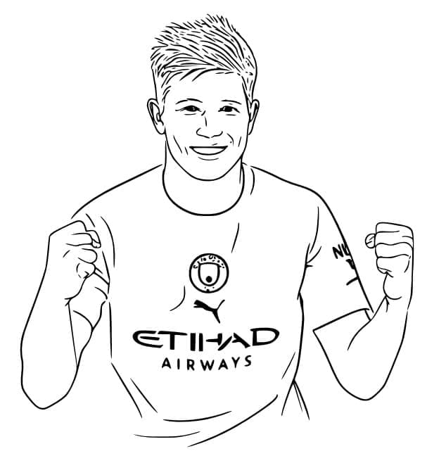 Kolorowanka Kevin De Bruyne bezpłatny prosty