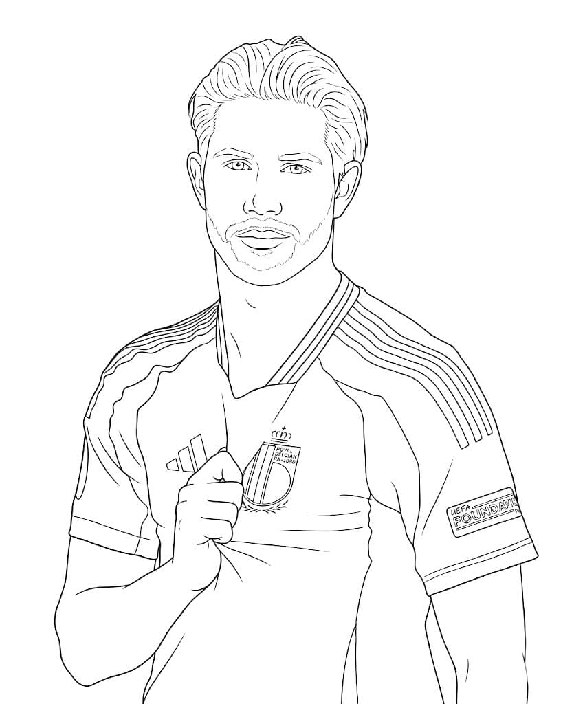 Kolorowanka Kevin De Bruyne bezpłatny