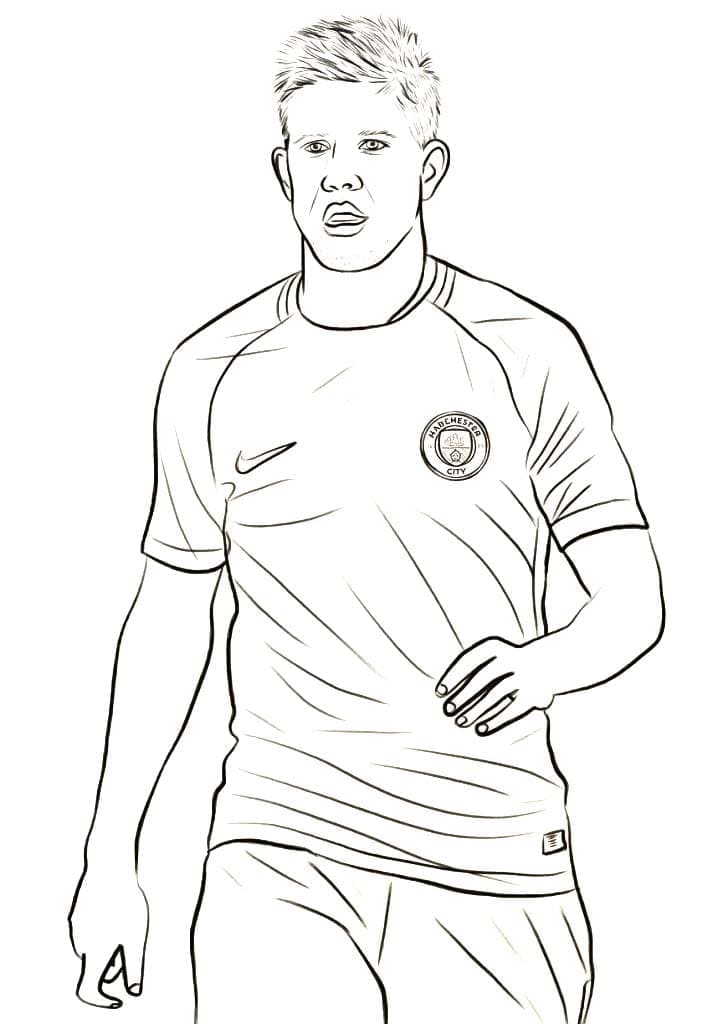 Kolorowanka Kevin De Bruyne wydruku podstawowy