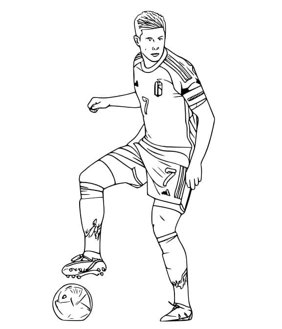 Kolorowanka Kevin De Bruyne wydruku prosty