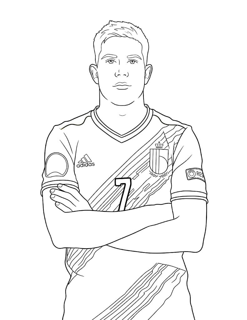 Kolorowanka Kevin De Bruyne wydruku