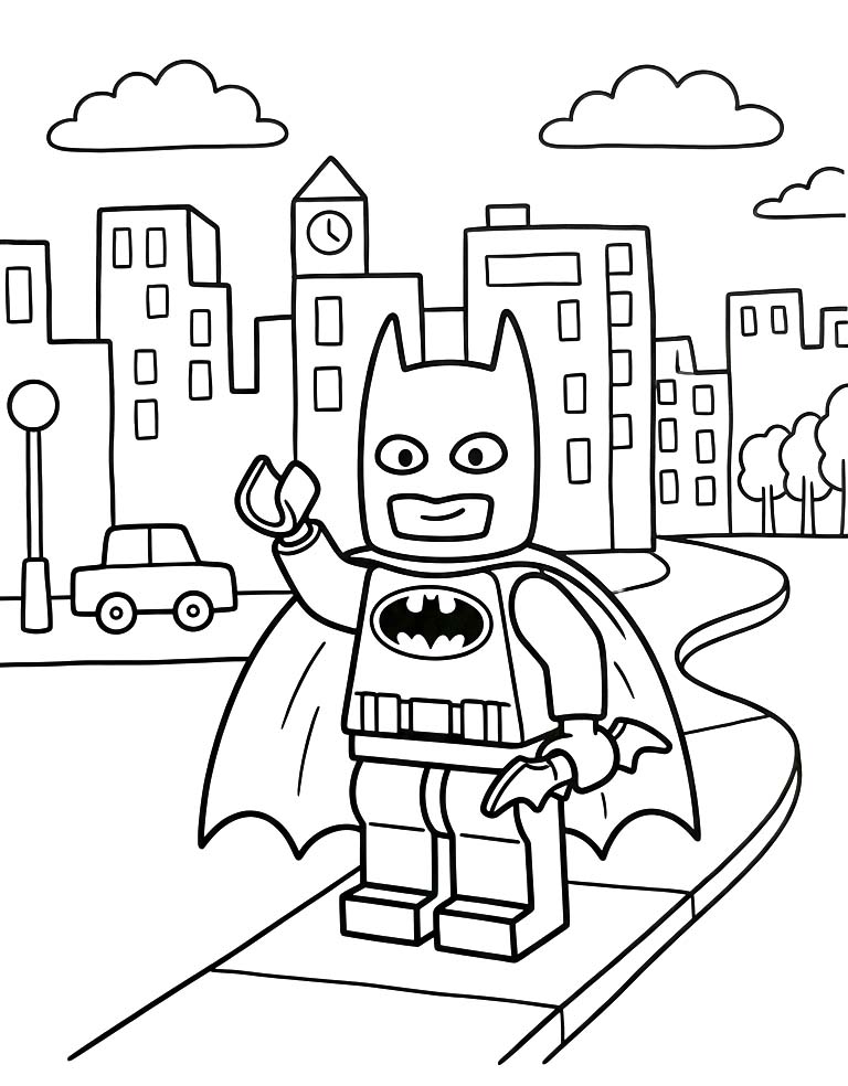 Kolorowanka Lego Batman bezpłatny prosty