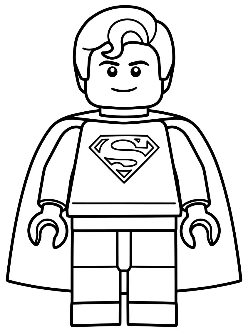 Kolorowanka Lego Superman bezpłatny łatwy
