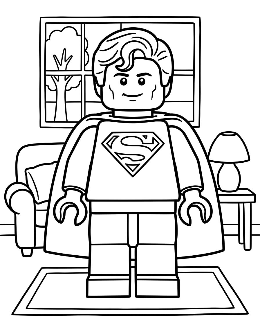 Kolorowanka Lego Superman bezpłatny podstawowy