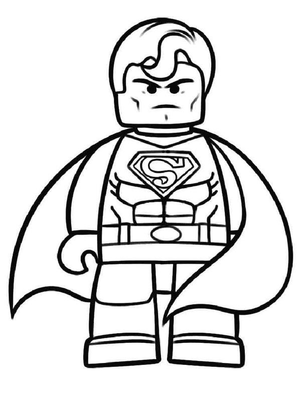 Kolorowanka Lego Superman bezpłatny