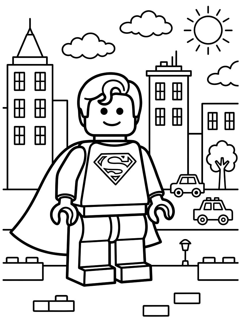 Kolorowanka Lego Superman dla dzieci