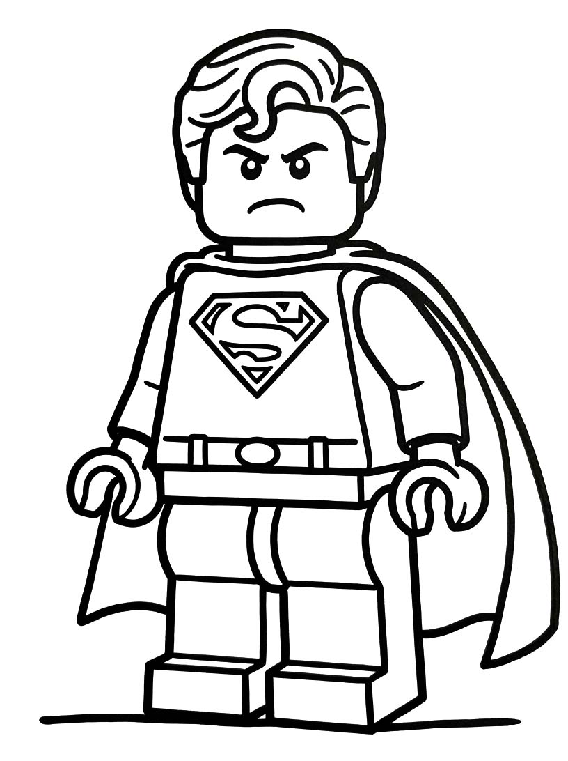 Kolorowanka Lego Superman wydruku łatwy
