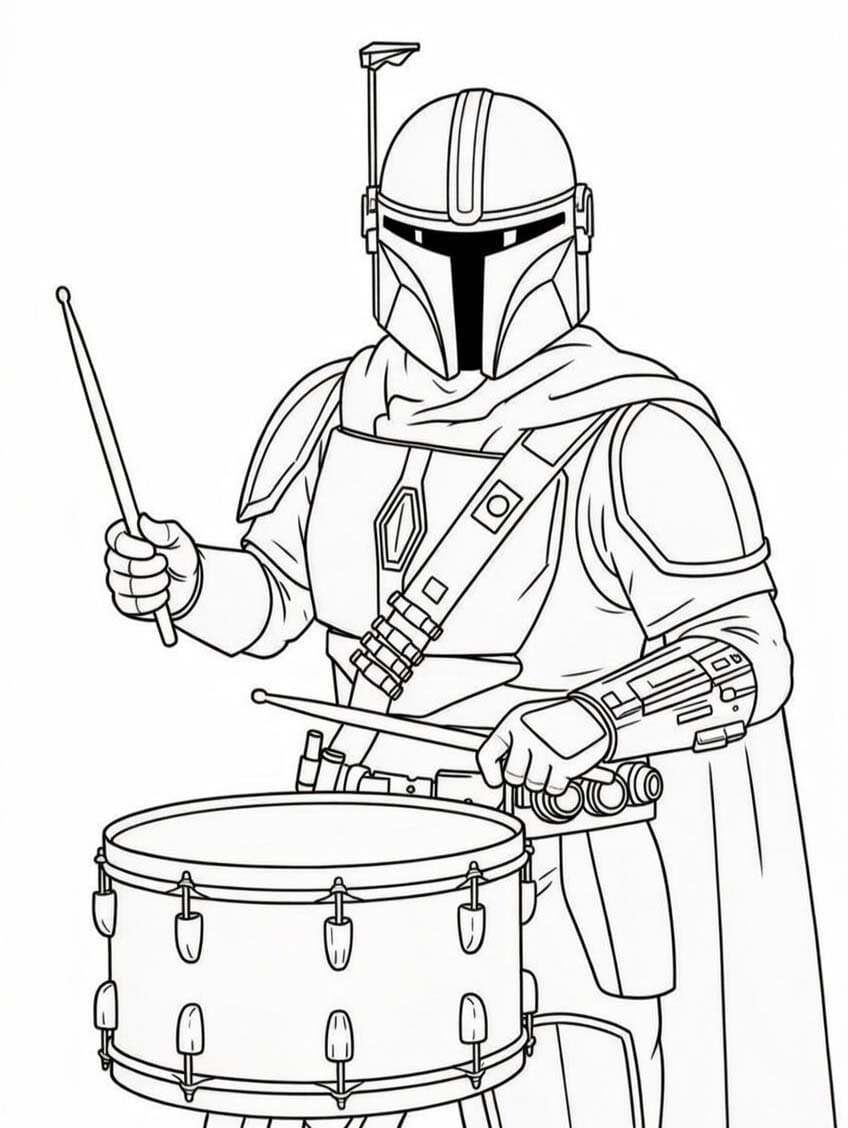 Kolorowanka Mandalorian bezpłatny podstawowy