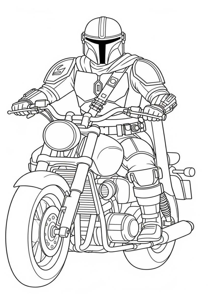 Kolorowanka Mandalorian bezpłatny
