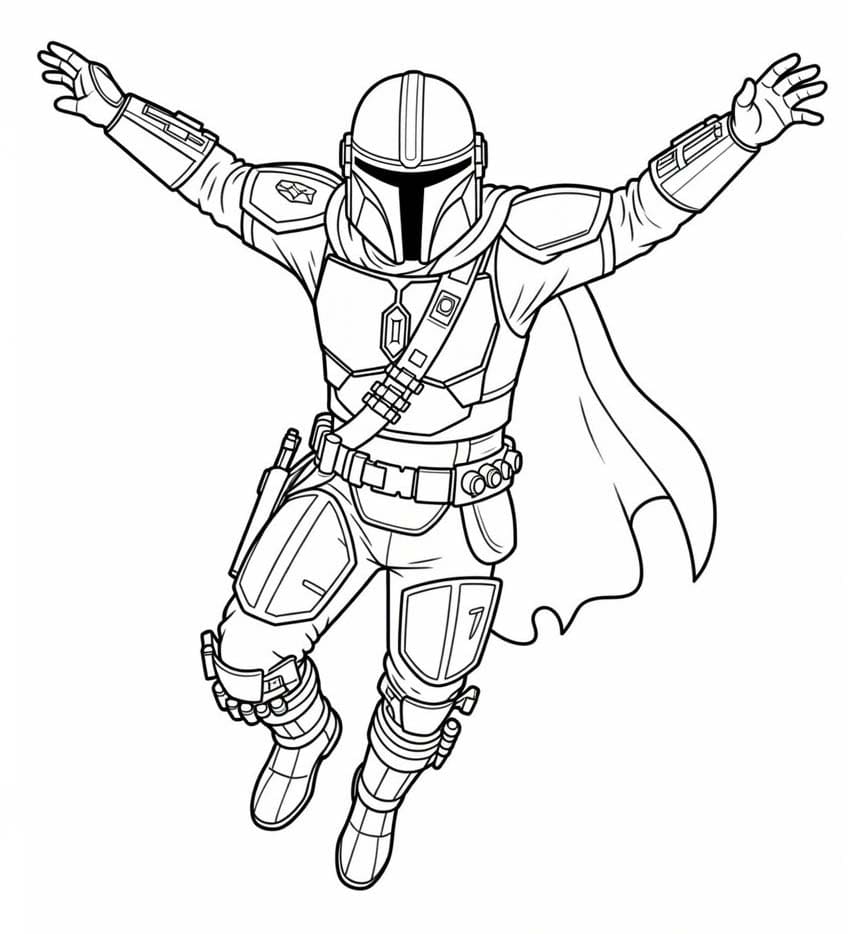 Kolorowanka Mandalorian wydruku