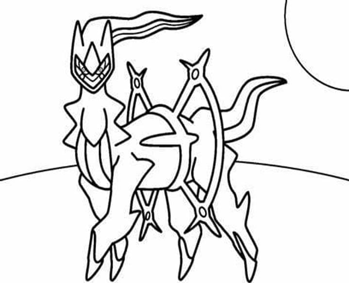 Kolorowanka Narysuj Arceus bezpłatny podstawowy