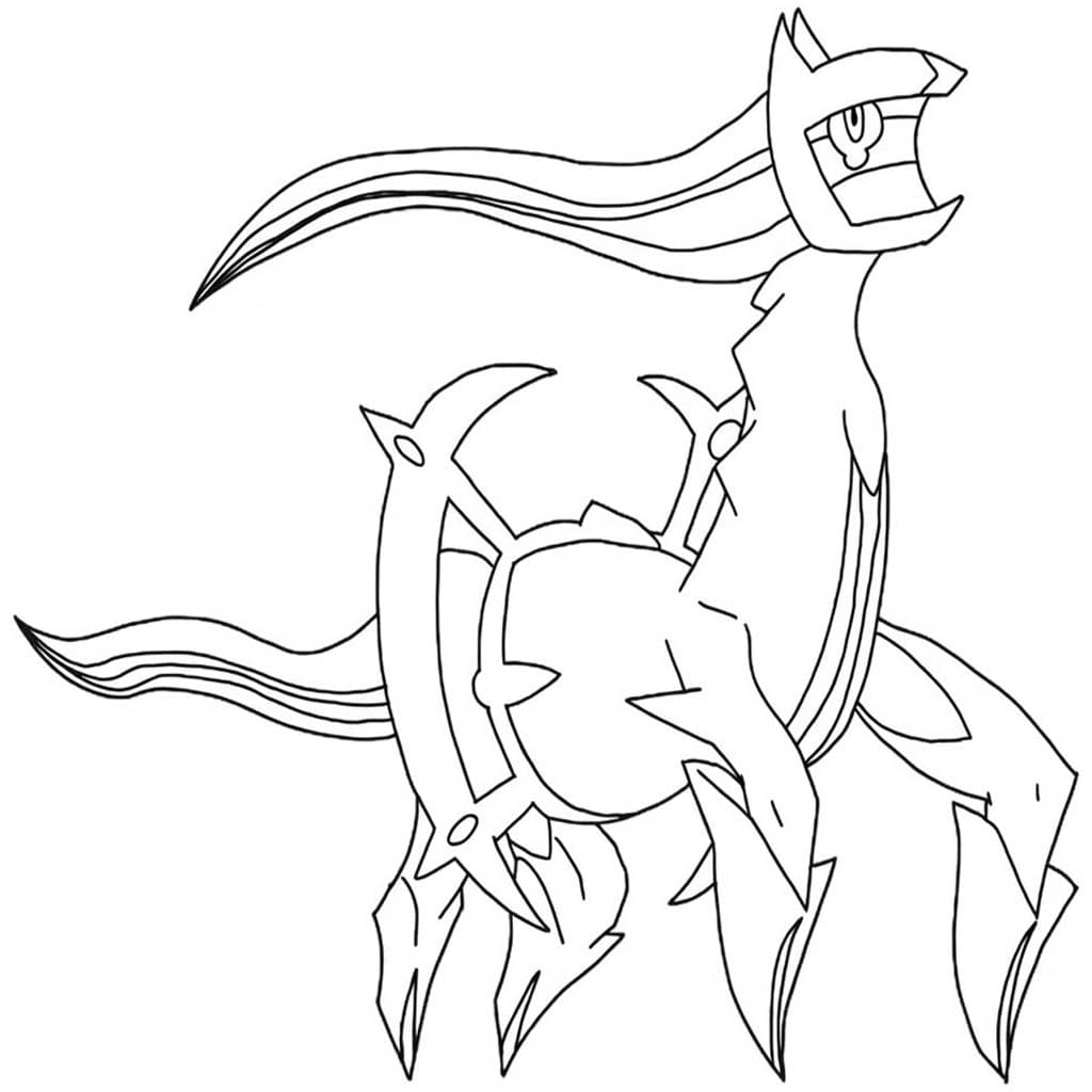Kolorowanka Narysuj Arceus bezpłatny wydruku łatwy