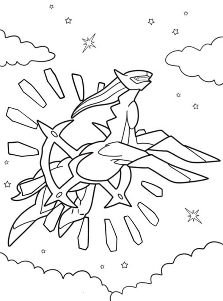 Kolorowanka Narysuj Arceus bezpłatny wydruku prosty