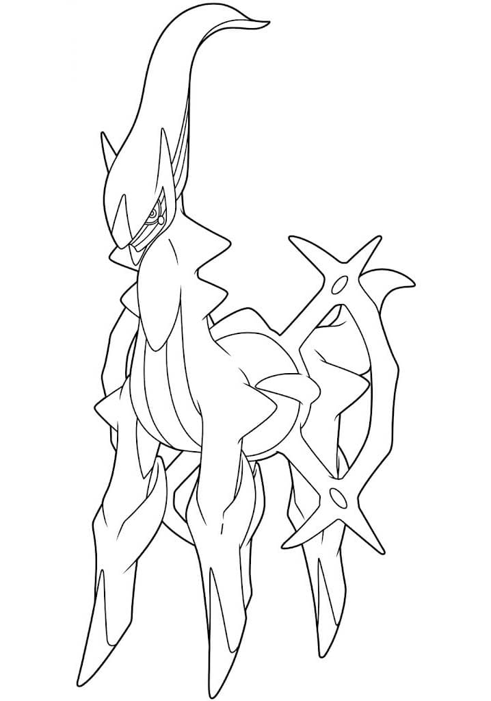 Kolorowanka Narysuj Arceus bezpłatny wydruku