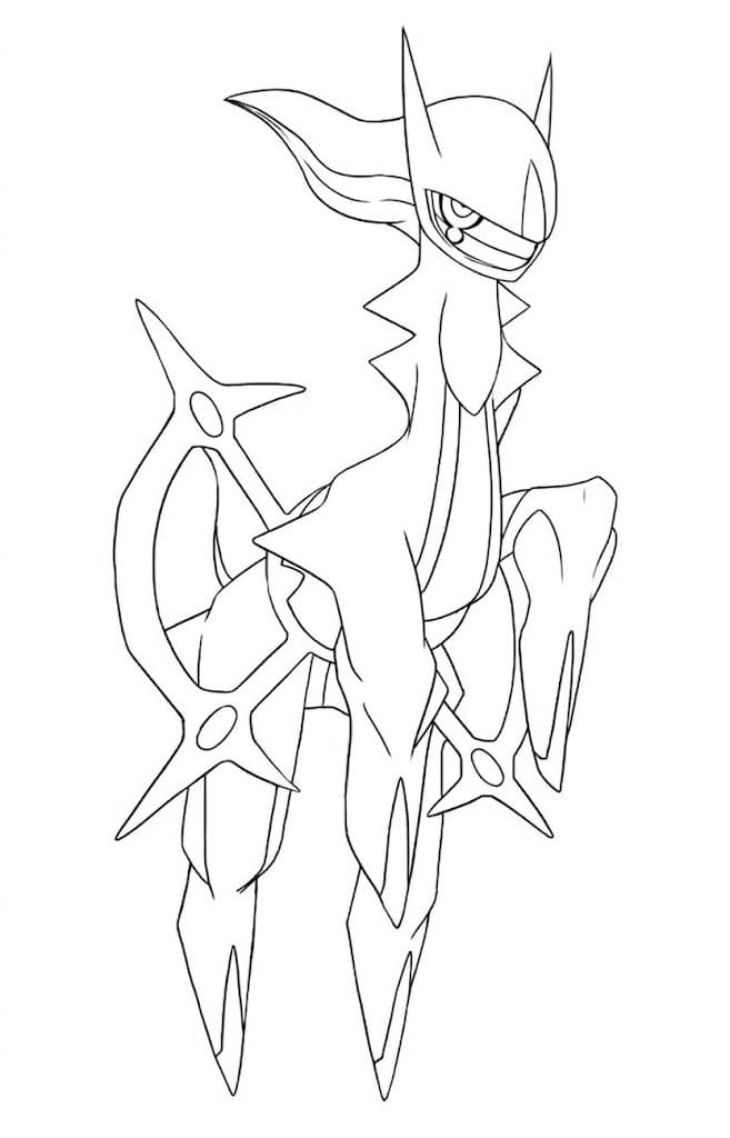 Kolorowanka Narysuj Arceus dla dzieci
