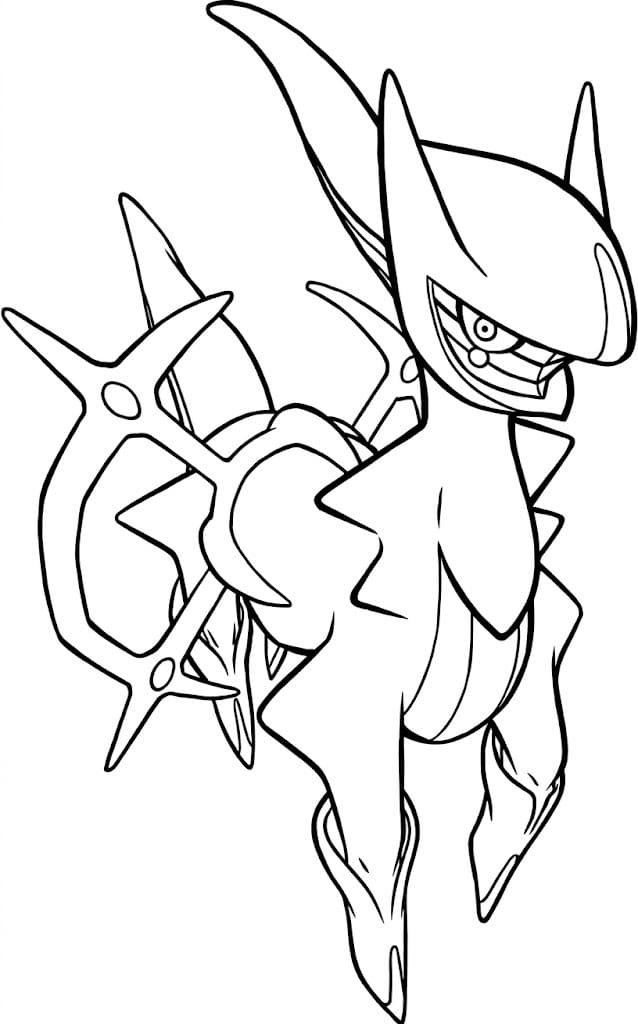 Kolorowanka Narysuj Arceus łatwy