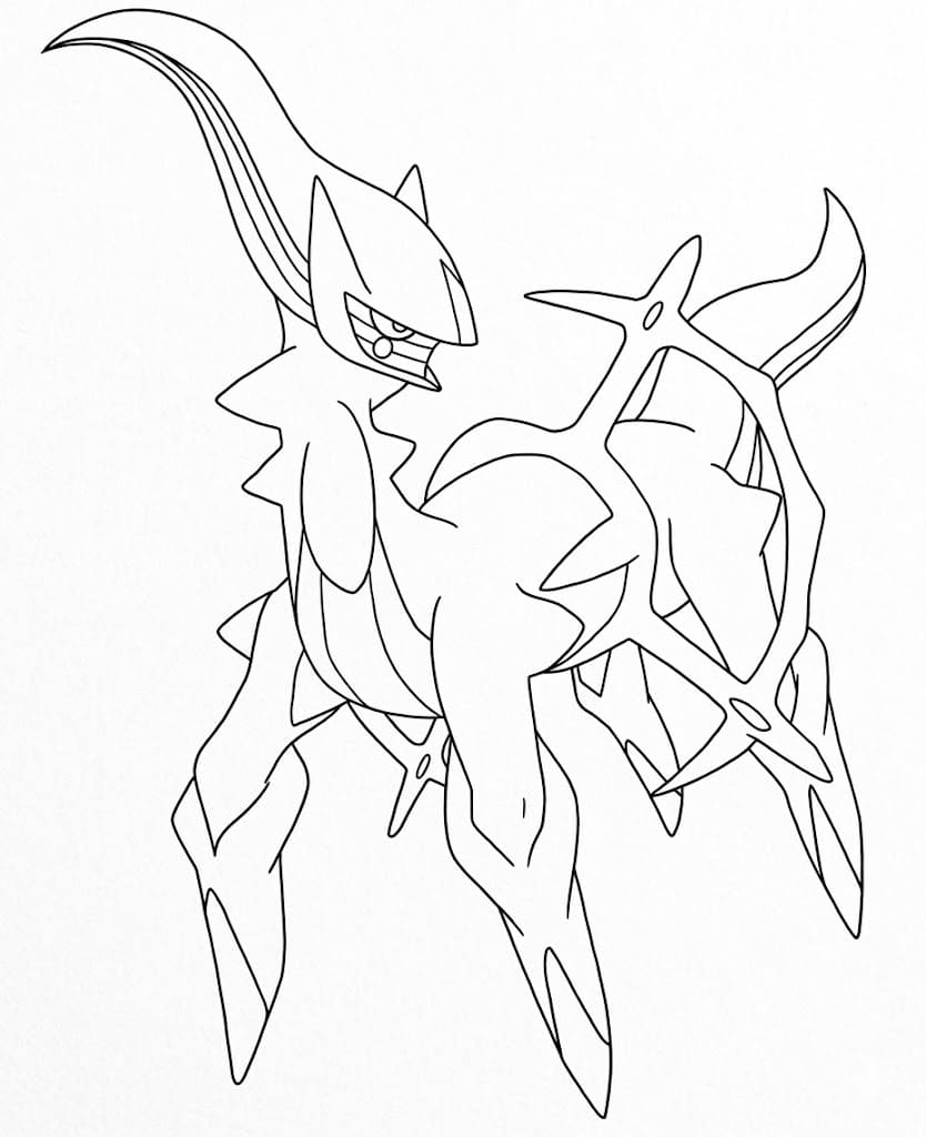 Kolorowanka Narysuj Arceus wydruku