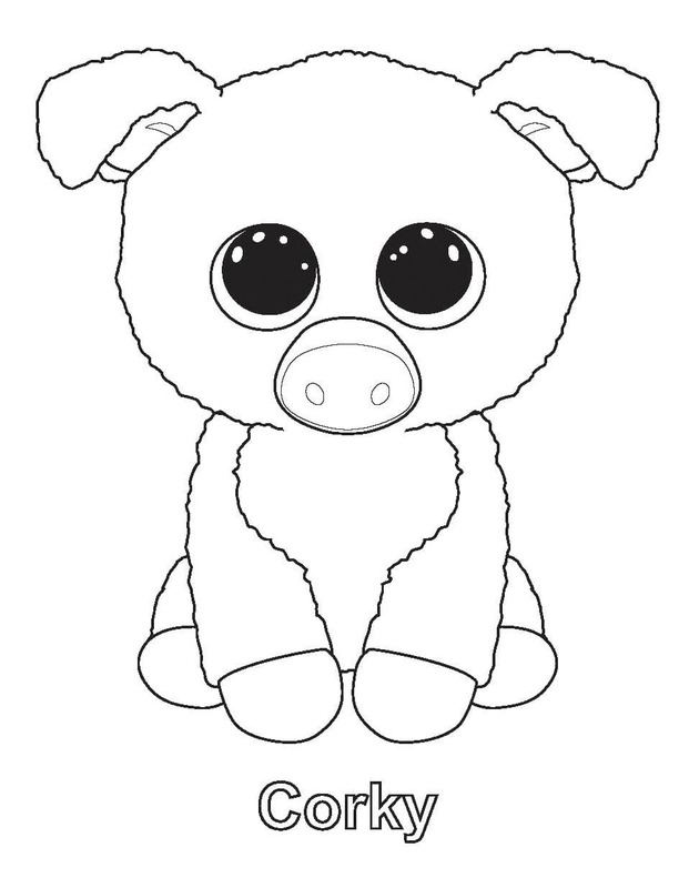 Kolorowanka Narysuj Beanie Boos bezpłatny podstawowy