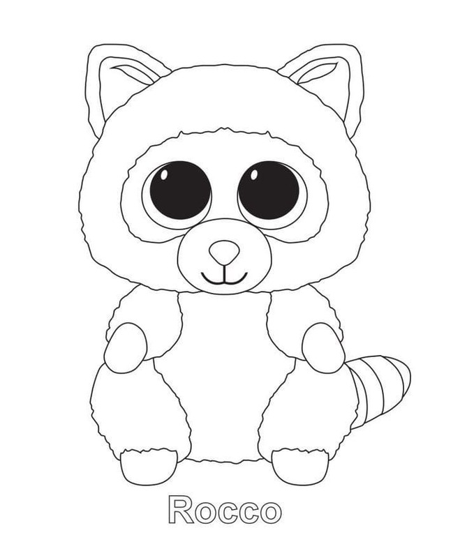 Kolorowanka Narysuj Beanie Boos bezpłatny wydruku prosty