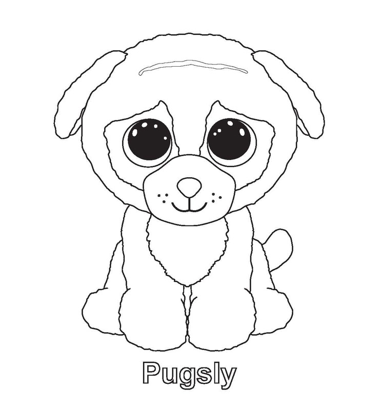 Kolorowanka Narysuj Beanie Boos bezpłatny wydruku