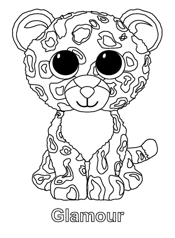 Kolorowanka Narysuj Beanie Boos wydruku łatwy