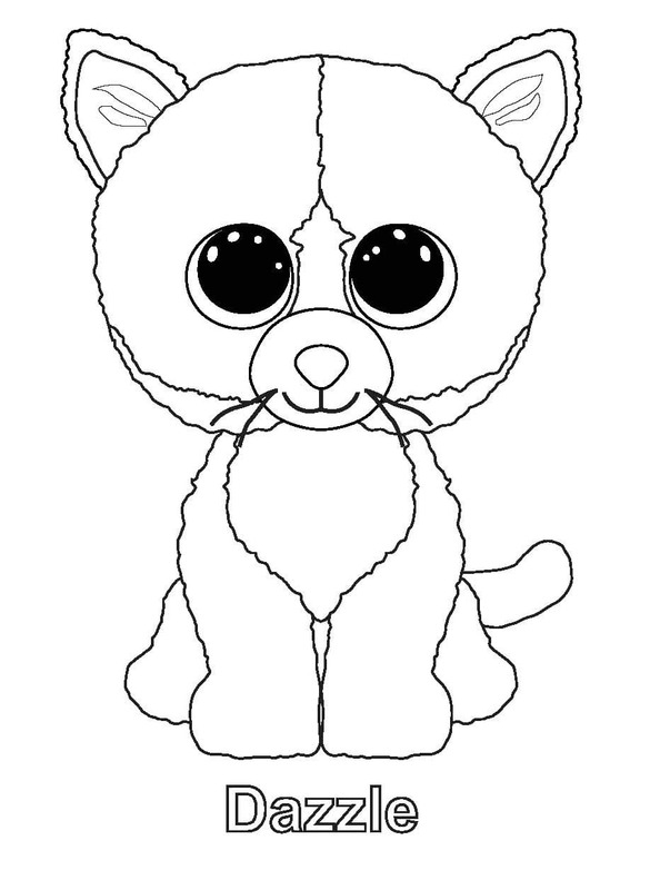 Kolorowanka Narysuj Beanie Boos wydruku podstawowy