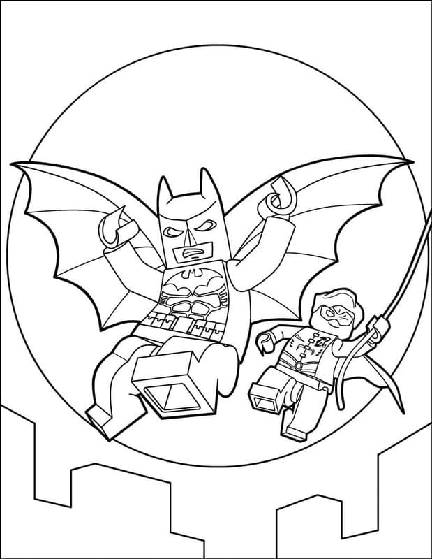 Kolorowanka Narysuj Lego Batman bezpłatny dla dzieci