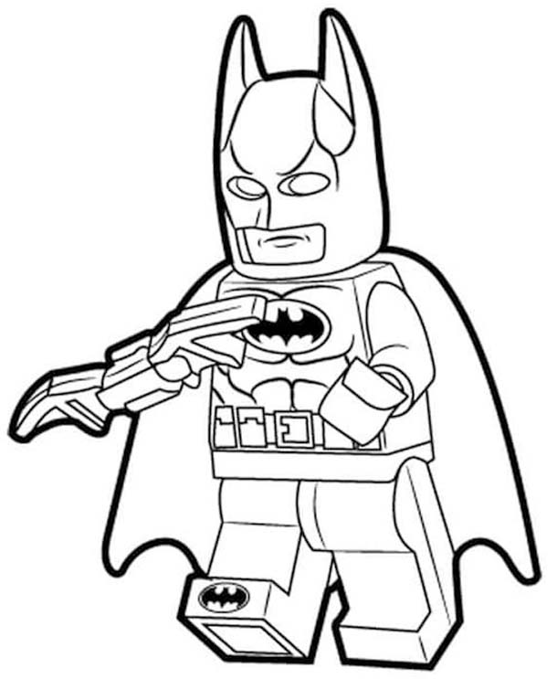 Kolorowanka Narysuj Lego Batman bezpłatny łatwy