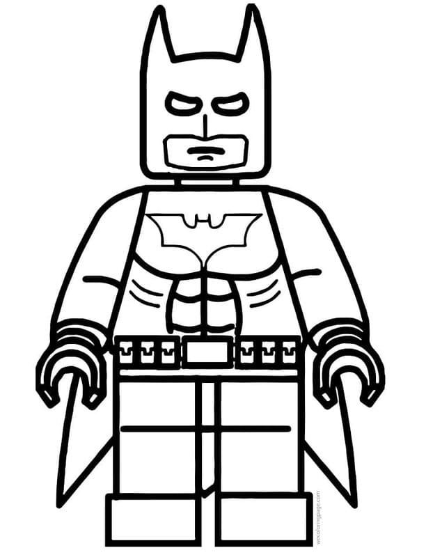 Kolorowanka Narysuj Lego Batman bezpłatny prosty