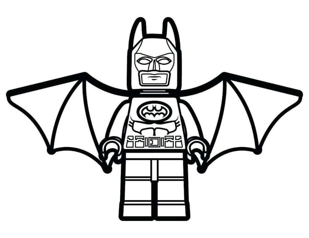 Kolorowanka Narysuj Lego Batman bezpłatny wydruku łatwy