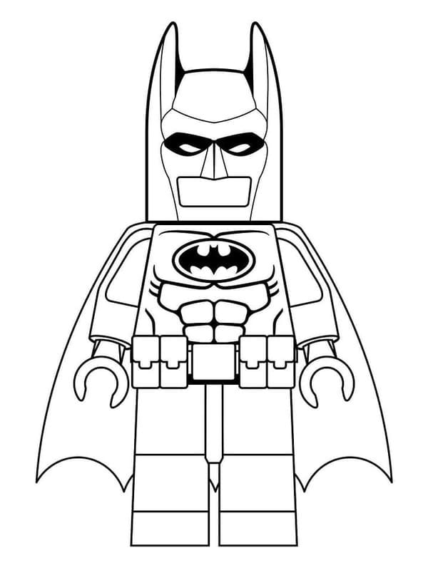 Kolorowanka Narysuj Lego Batman bezpłatny wydruku podstawowy