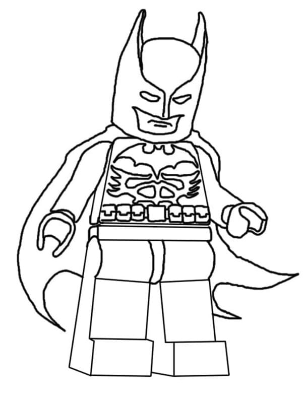 Kolorowanka Narysuj Lego Batman bezpłatny wydruku prosty