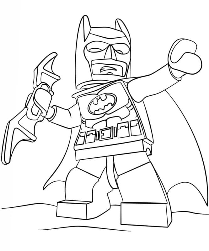 Kolorowanka Narysuj Lego Batman łatwy
