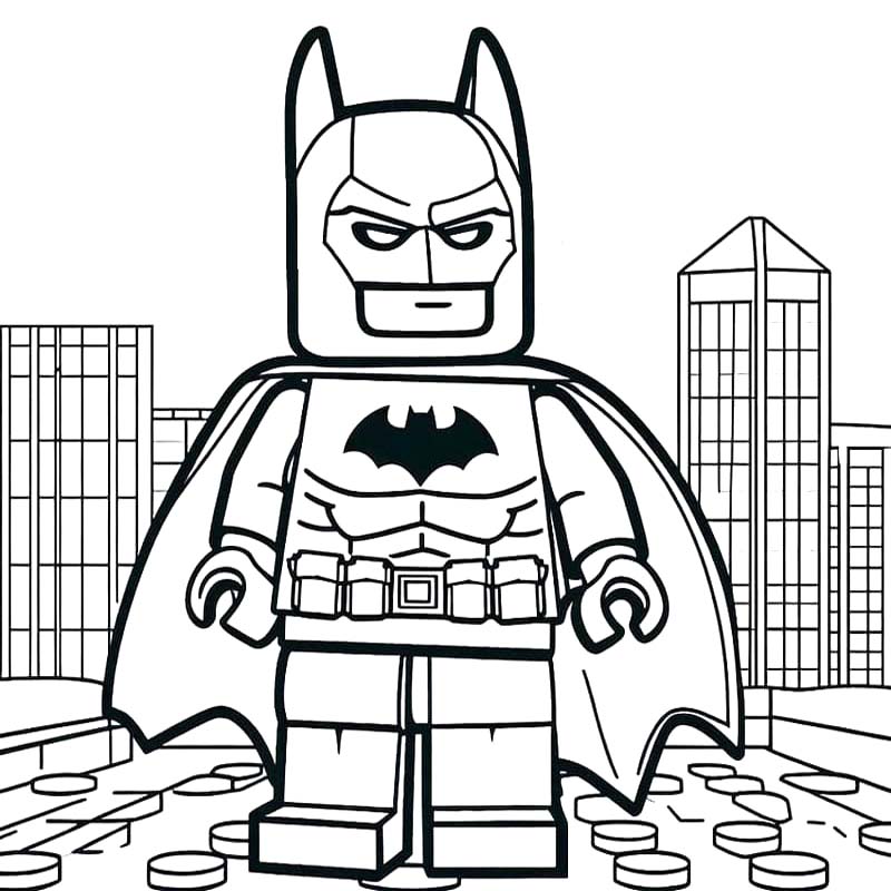 Kolorowanka Narysuj Lego Batman podstawowy