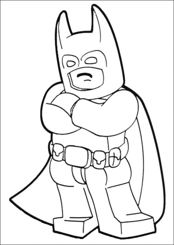 Kolorowanka Narysuj Lego Batman prosty