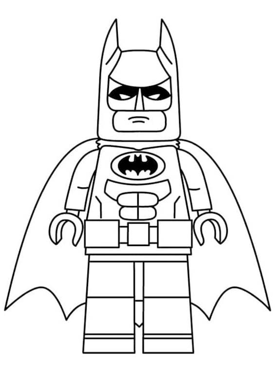 Kolorowanka Narysuj Lego Batman wydruku podstawowy