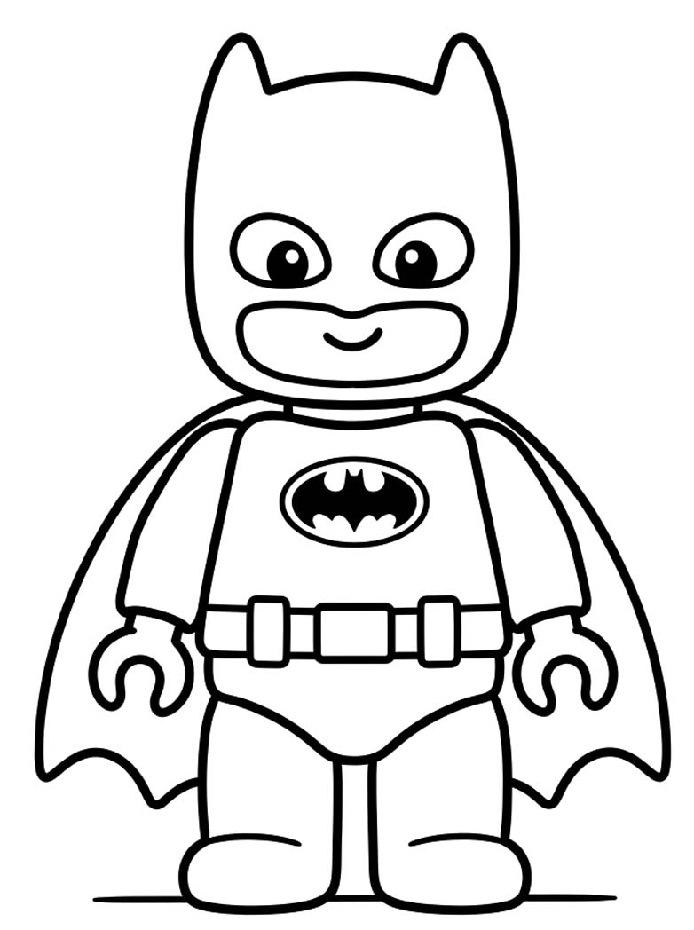 Kolorowanka Narysuj Lego Batman wydruku prosty