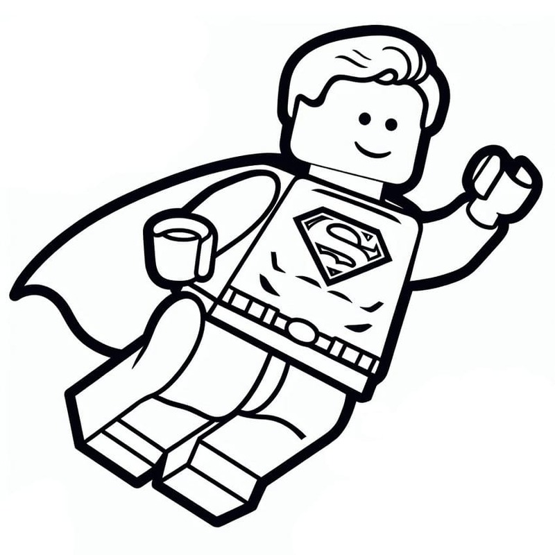 Kolorowanka Narysuj Lego Superman bezpłatny wydruku