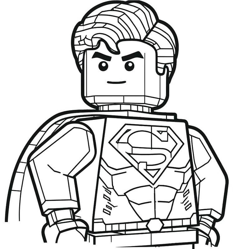 Kolorowanka Narysuj Lego Superman bezpłatny
