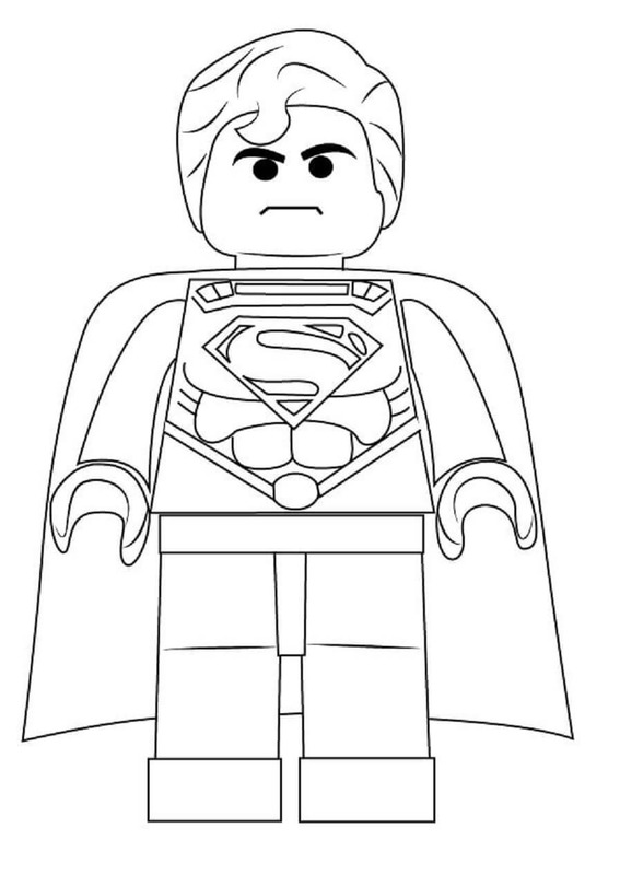 Kolorowanka Narysuj Lego Superman dla dzieci