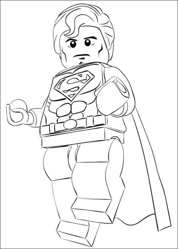 Kolorowanka Narysuj Lego Superman podstawowy