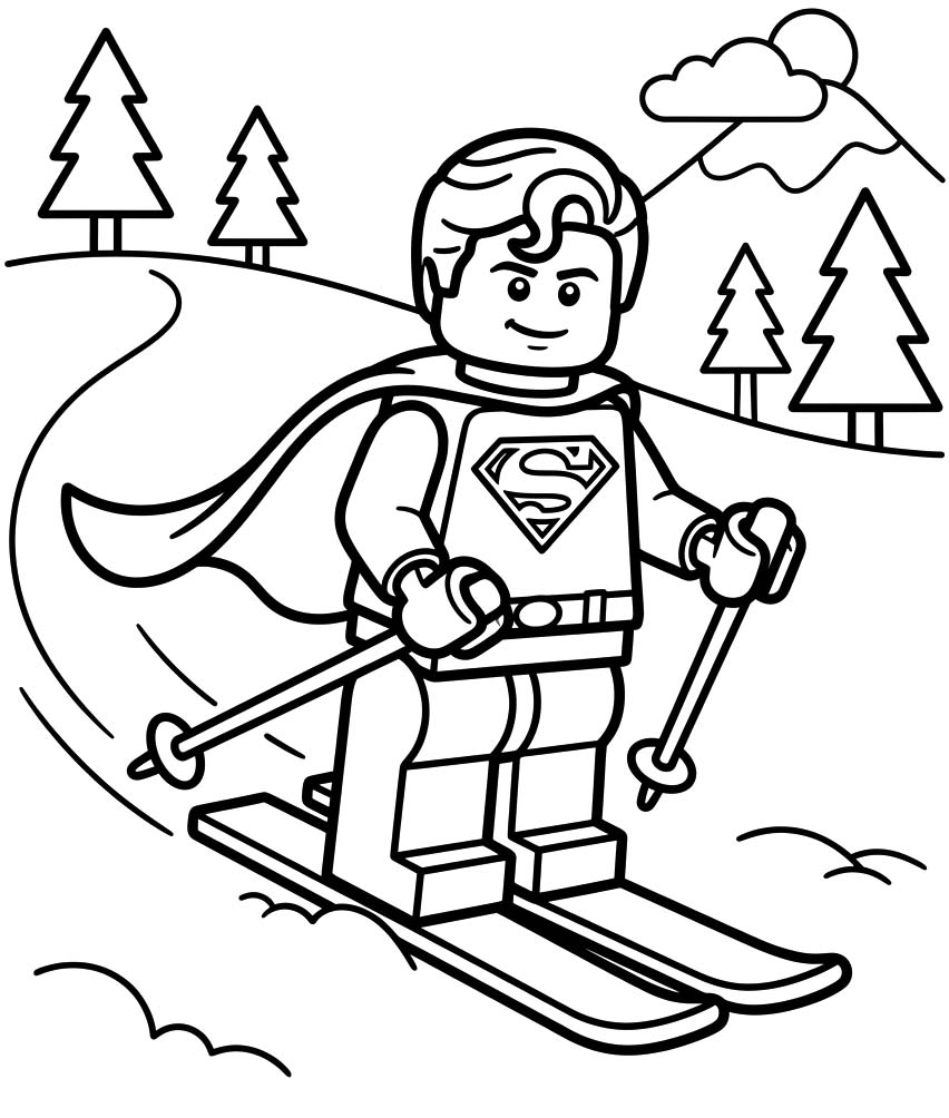 Kolorowanka Narysuj Lego Superman