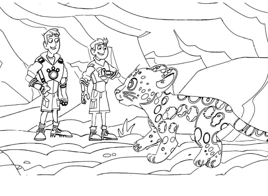 Kolorowanka Narysuj Wild Kratts bezpłatny wydruku prosty