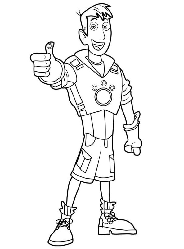 Kolorowanka Narysuj Wild Kratts prosty