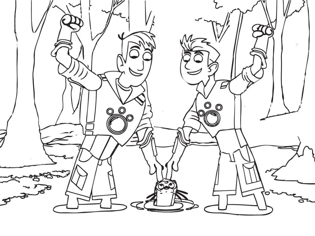 Kolorowanka Narysuj Wild Kratts wydruku