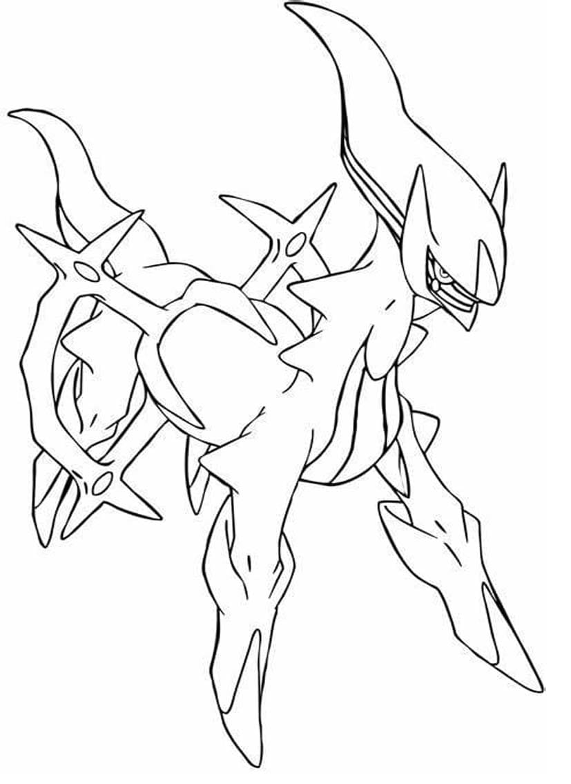 Kolorowanka Obraz Arceus bezpłatny wydruku